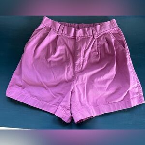 Gap High Rise Pleated Khaki Shorts